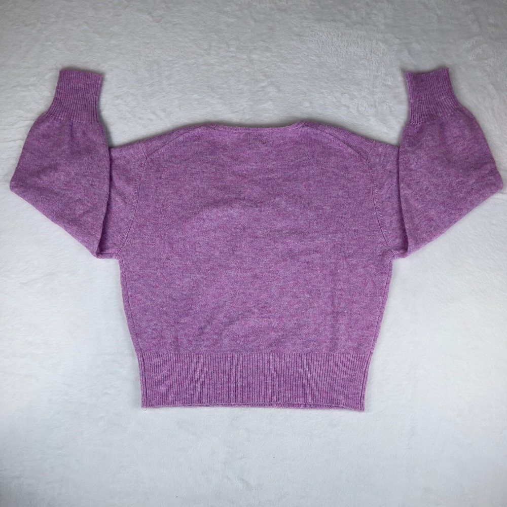 A New Day Sweater Women's XS Purple Cozy Knit Ribbed Hem Stretch V-Neck Pullover - Picture 3 of 4